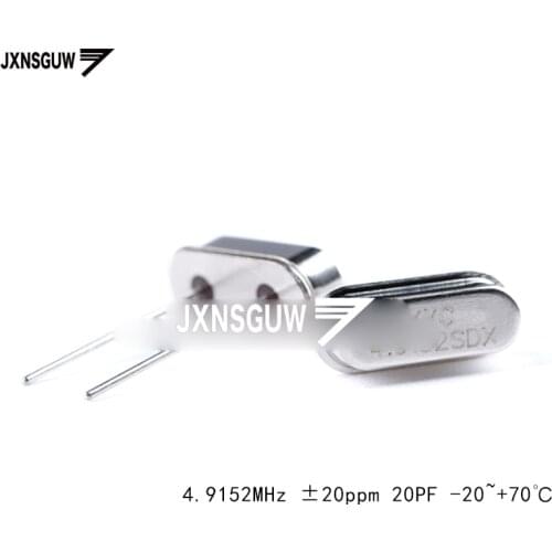 10PCS straight Insert passive crystal oscillator/HC-49US 4.9152MHz 20ppm 20PF X49SD49152MSD2SC