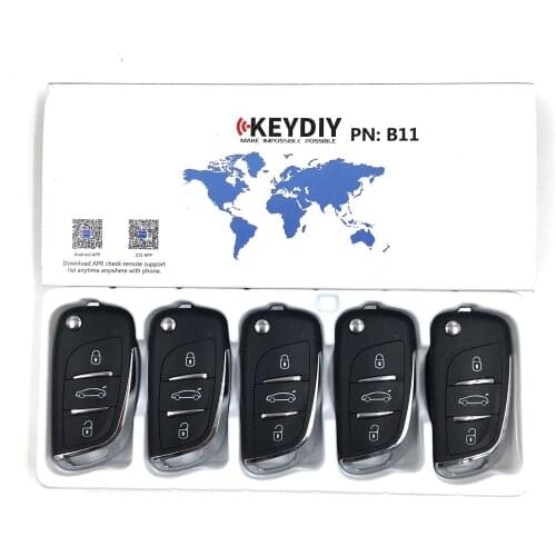 25pcs/lot KEYDIY KD remote B series B11 B11-2 for KD900 KD-X2 KDMini devices to Generate new remote for many cars