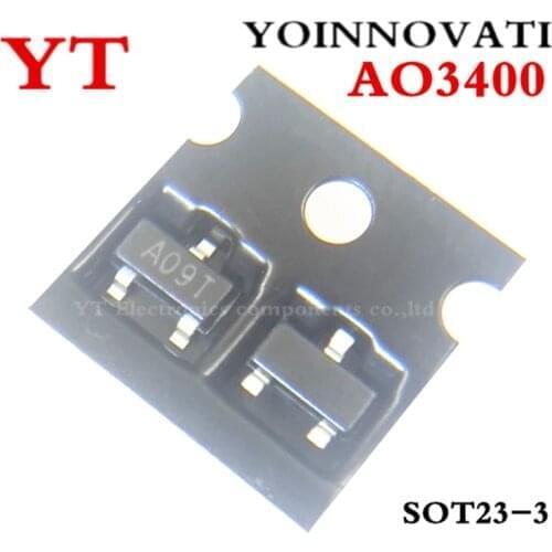 3000cs/ lot AO3400 3400 A09T SOT-23 triode transistor