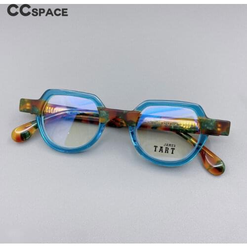 49663 Retro Acetate Optical Glasses Frames Men Women Two-color Stitching Fashion Computer Eyeglasses