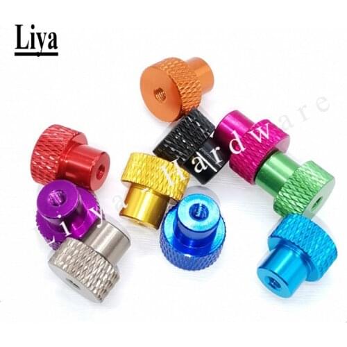 10pcs M3 M4 M5 M6 through-hole Hand Nut Knurled Aluminum Thumb nut for Locking airflame aluminum alloy Tighten Handnut