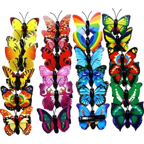 50pcs Pet Puppy Dog Cat Hair Clips Colorful Butterfly Dog Hair Clips Hair Accessory Dog Grooming Clips
