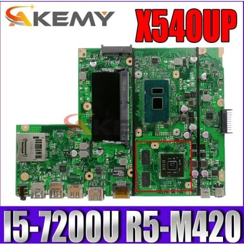 Akemy X540UP Laptop motherboard for ASUS VivoBook R540UP R540U X540U F540U original mainboard 4GB-RAM I5-7200U R5-M420 2GB