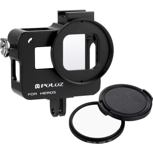 Action Camera Accessories for Gopro Hero 5 6 7Black Protective Frame Case with UV 52mm Filter Lens Cover For Gopro Hero Cameras
