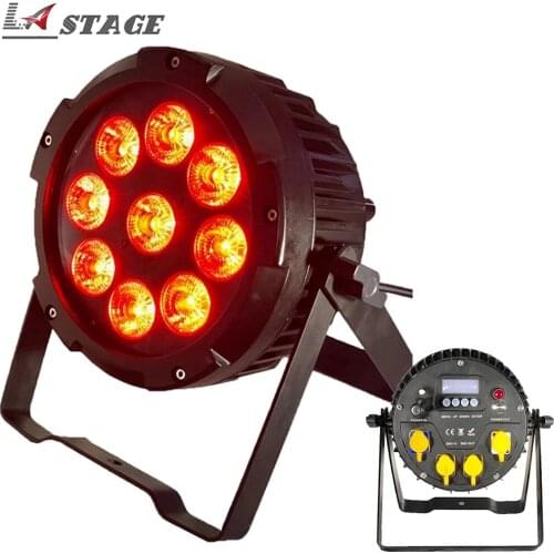 Free Shipping Waterproof 9x18w 6IN1 Battery Powered LED Par Light Stage Lighting Wireless Led Uplighting
