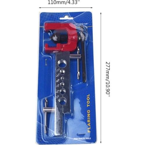 D08D CT-2020 Manual Copper Tube Expansion Reamer Water Gas Brake Line Application Tubing Eccentric Cone Type Flaring Tool Set