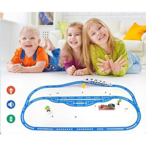 RC Electric Train Christmas Toy Train Model Railway Set Remote Control Trains Toy Electric Christmas Trains For Children Gifts