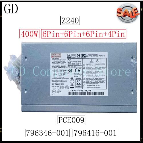 GD New Power Supply Adapter For HP Z240 PCE009 PS-5401-1HA 796346-001 796416-001 400W Switch Power Supply 100% Tested Fast Ship