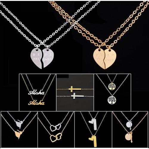 GORGEOUS TALE Maxi Collier Stainless Steel Chain Cross Aloha Dancer Arrow Heart Pendants Choker Necklaces Womens Jewelry 2019