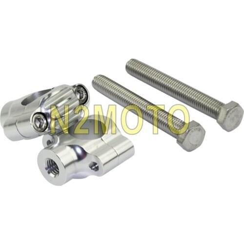 Rough Crafts 1" Handlebar Riser 25.4mm Sliver Aluminum Universal For Harley Bobber Cafe Racer Chopper Triumph 7/8" 22mm Bar