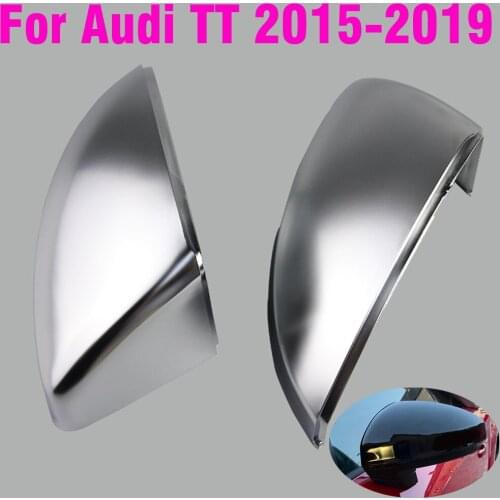 Chrome Side Mirror Covers Caps For Audi TT MKIII III 3 8S Matte Brushed Silver Replacement 2015 2016 2017 2018 2019