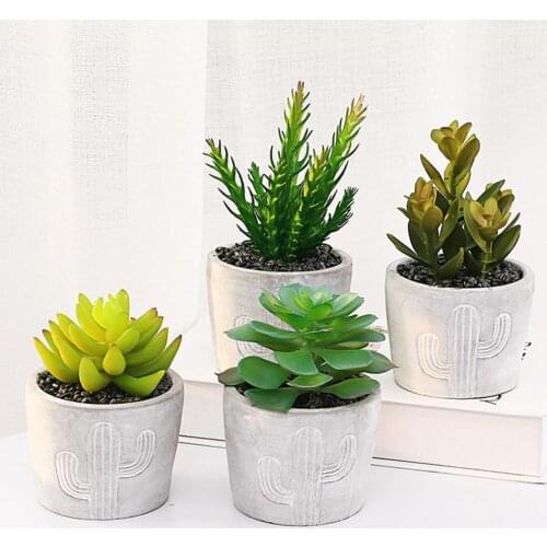 Artificial Stone Lotus Succulent Flower Plant Bonsai Home Garden Landscape Decor Artificial Plants gift for friends