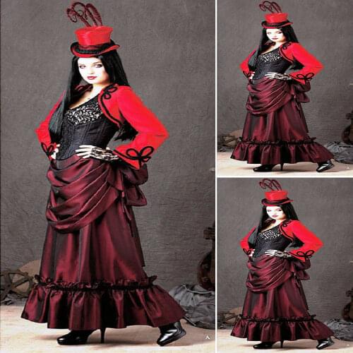History!Customer-made Luxs Vintage Costumes Renaissance Dresses Steampunk dress Gothic Cosplay Halloween Dresses C-1086