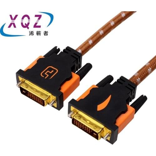 DVI cable DVI24+1 male to male cable yellow compatiable with DVI24+5 M/M DVI computer cable DVI-D cable pure copper