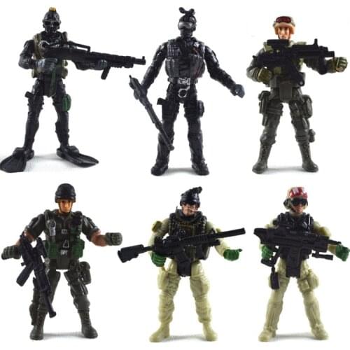 Command Mini Figures Action Modern Army Combat Game Figures Model Toys Military Plastic Soldiers for children Gifts