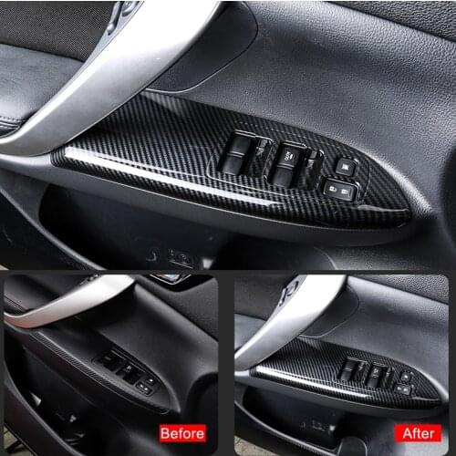 LHD! For Mitsubishi Eclipse Cross 2018 2019 2020 accessories ABS Plastic Interior Window Switch Lift Cover Trim Car Styling