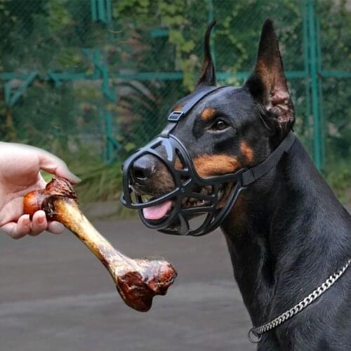 1PC Pet Dog Adjustable Mask Bark Bite Mesh Mouth Muzzle Grooming Anti Stop Chewing Hound Training Tool Anti-bite E11444