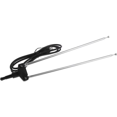 Metal Rod Double Head Telescopic Antenna 4 Sections TV Radio Antenna Remote Aerial
