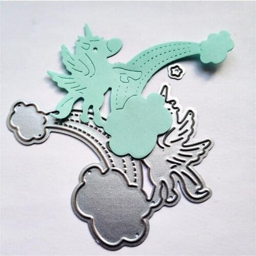 Metal Rainbow Horse paper die cutting dies for Scrapbooking/DIY Easter wedding Halloween Easter card