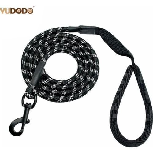 Nylon Reflective Dog Leash Pet Training Leashes Safety 6ft Long Mountain Climbing Rope Dog Lead For Small Medium Large Dogs