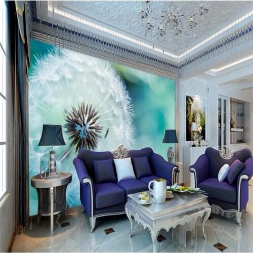 Beibehang wallpaper for walls 3 d Stereo Large Murals Abstract dandelion living room sofa bed bedroom wall papers home decor