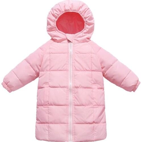 2020 Autumn Winter New Childrens Jacket Down Mid-Length Thicken Coat For Baby Boys Casual Zipper Long Sleeved Baby Girls Jacket