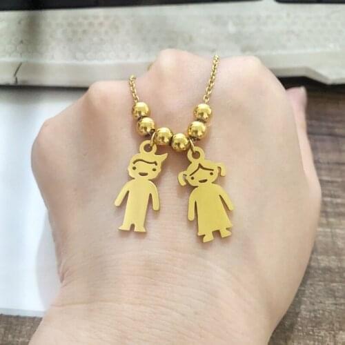 Europe And The United States Stainless Steel Pendant Necklace Boy Girl