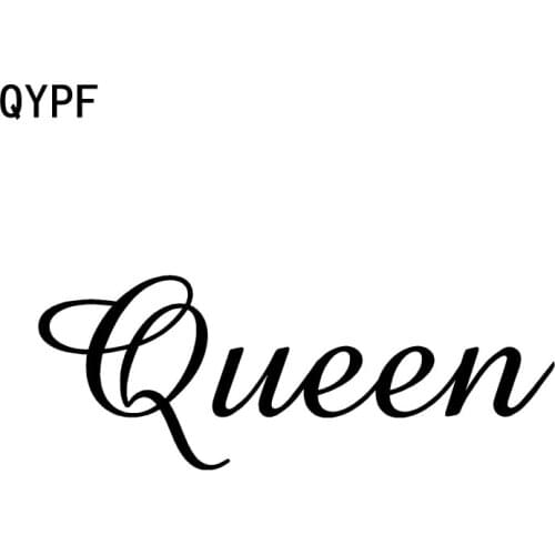 QYPF 15.3CM*5.8CM Fashion QUEEN Vinyl Car Motorcycle Sticker Decal Black Silver Decoration C15-2730