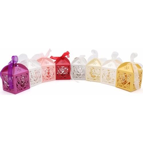 Romantic Europe style paper hollow candy box wedding return gift package birthday home party decoration storage package supply