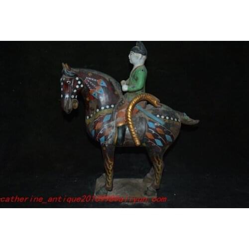 Antique Tang Sancai porcelain pottery statue,carved culpture crafts,Decoration,Collection&Adornment,Free shipping