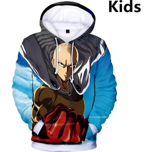 3 To 14 Years One Punch Man Clothing Kids Boys Girls Long Sleeve Cartoon Hoodies Sweatshirt Outerwear Children Hoodie Jacket