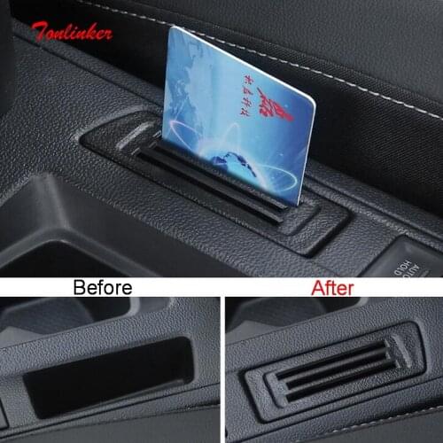 Tonlinker Interior Car Door Stowing Tidying Cover sticker for Volkswagen T-ROC 2018-19 Car styling 1 PCS ABS Plastic sticker