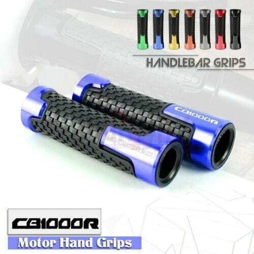 7/8"22mm Motorcycle Accessories Universal CNC Aluminum+Rubber Handle Grips for Honda Hornet CB1000R 08-19