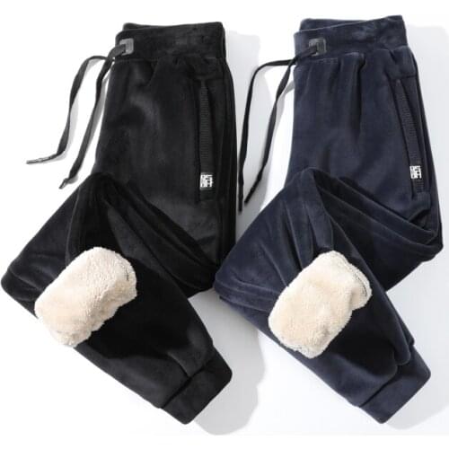Thicken Sweatpants Winter Mens Fleece Pants Heavyweight Warm Trousers Male Wool Casual Pant Sports Jogges Plus Size 6XL 7XL 8XL
