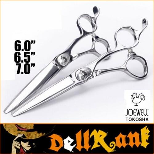 Japan Original "JOEWELL" Scissors 6" Professional Barber Hairdressing Salon Scissors Cobalt High Quality Hair Cutting Shears J-3