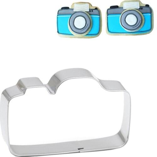 1pcs Camera Cookie Cutter Stainless Steel Sugar Biscuit Tools Bicos De Confeitar Bakeware DH0100