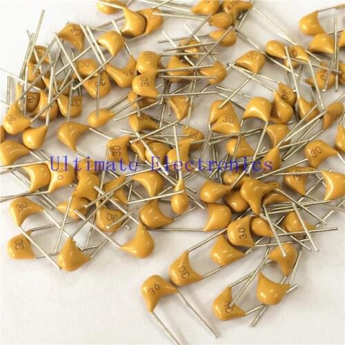 100pcs/lot Multilayer ceramic capacitor 300 50V 30pF 300k P=5.08mm