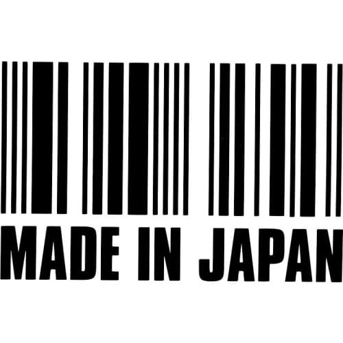 15cm*9.6cm Fashion MADE IN JAPAN Bar Code Vinyl Car Sticker Decal Black/Silver S6-3826