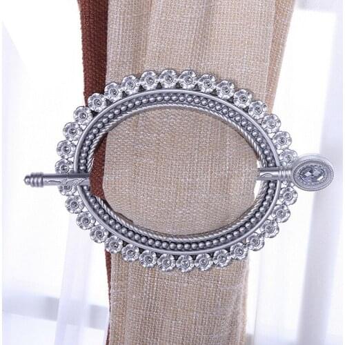 2pcs Europe Style Luxury String Net Curtain Brooch Tie Back Clip Buckle Holder Curtain Accessories Home Decor