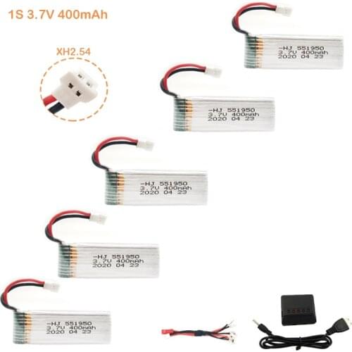3.7V 400mAh Rechargeable Batteries Charger Sets For WLTOYS V911 V911S/V966/XK K100 RC Helicopter Lipo Battery Parts Accessories