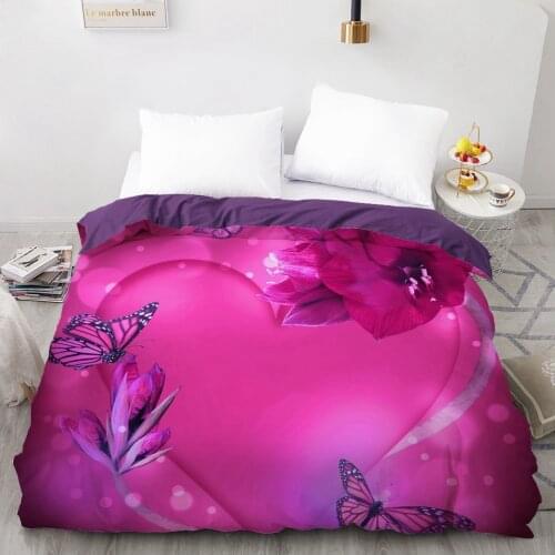 3D Duvet Cover Custom 180x210 140x210 Comforter/Quilt/Blanket case Adult Queen King Bedding For Wedding Flower Microfiber