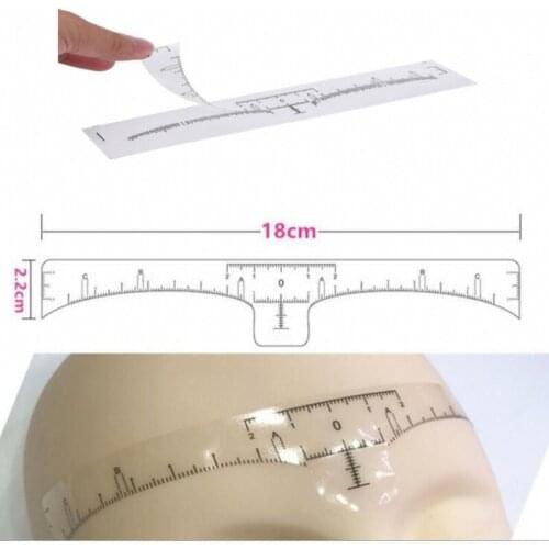 50Pcs/Set Royun A Disposable Permanent Makeup Microblading Eyebrow Ruler Measure Stickers