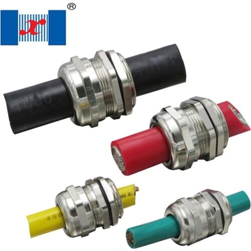 6 Pcs M12*1.5 Nickel Brass Waterproof Metal Cable Gland Connector For 3mm-6.5mm Wire