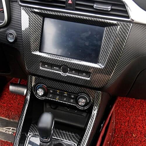 ABS Chrome And Carbon Fibre For MG ZS 2018 Accessories Car Styling Car Navigation Panel Cover Trim Sticker 1pcs