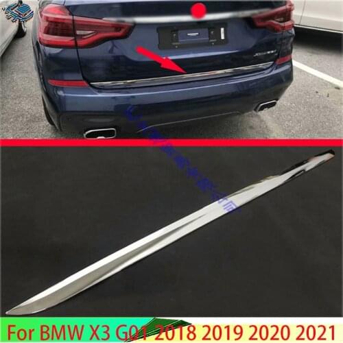 For BMW X3 G01 2018 2019 ABS Chrome Tail Gate Door Cover Trim Rear Trunk Molding Bezel Styling Sticker Garnish