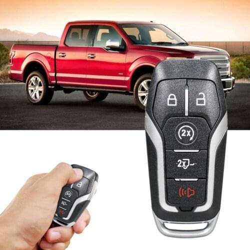 B171 Key Fob Case Lightweight Anti-rust Black Auto 5 Buttons Remote Key Shell for Ford F-15 2015-2017 Car Accessories
