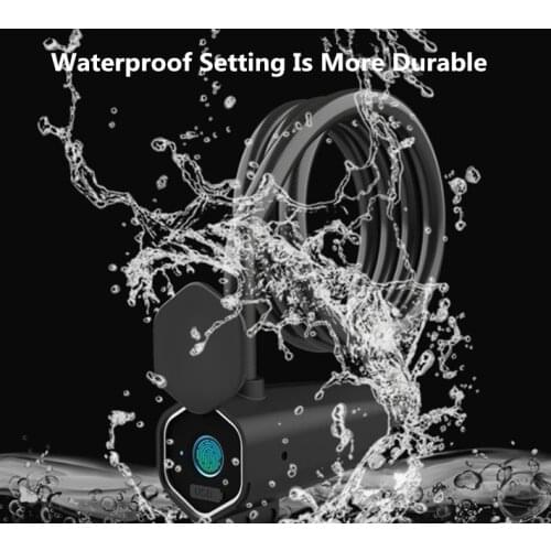 Bluetooth wire rope fingerprint lock anti-theft anti-shear motorcycle electric car glass door line electronic lock