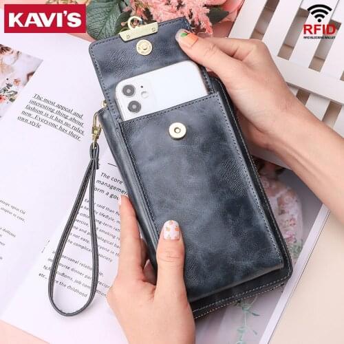 KAVIS Brand Mini Crossbody Shoulder Bag Women High Quality Cell Phone Pocket Ladies Purse Clutch Fashion Leather Hasp Handbags