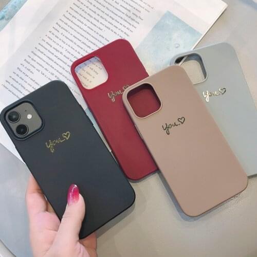 Lover Me You Solid Color Soft Silicone Couples Case For Samsung Galaxy S8 S9 S10 Plus S10E S20 21 Ultra NOTE 10 20 PRO Cute Cove