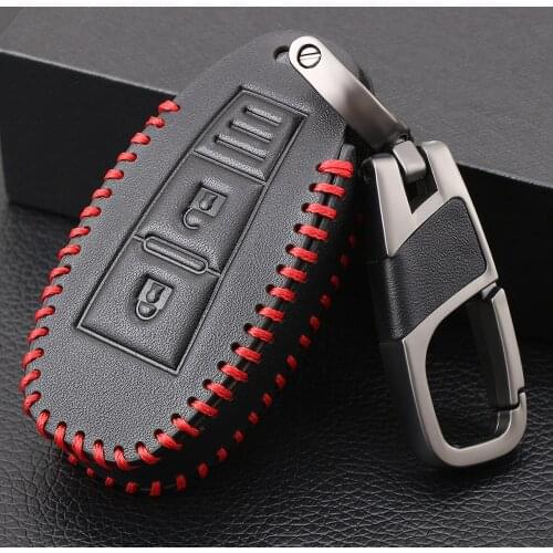 Genuine Leather key fob cover case hood skin protect holder for SUZUKI Swift Sport SX4 SCORSS grand vitara remote car accessori